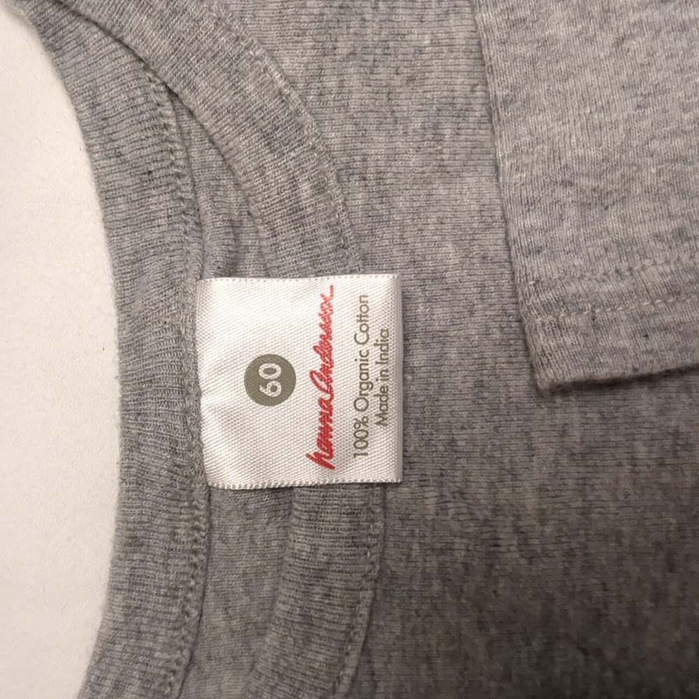 EUC Hanna Andersson HOLIDAY Gray Long Sleeve Christmas Santa Tee Shirt - Picture 3 of 3